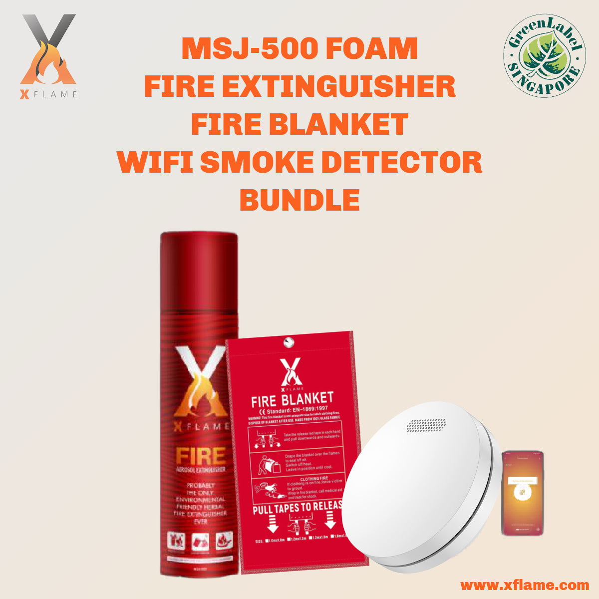 XFLAME Home Fire Protection Bundle 2